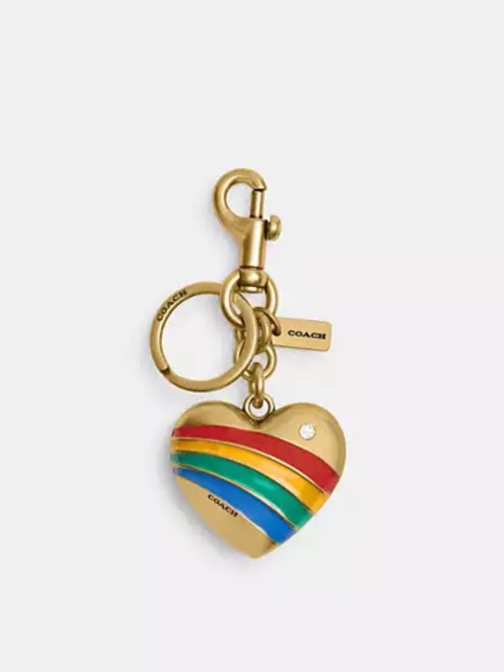 Coach Heart Bag Charm NWT